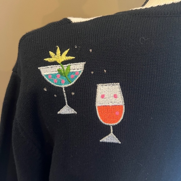 Terrazzo Women's Embellished Cocktail Cardigan, Beads sequins, Size Medium - Picture 4 of 12